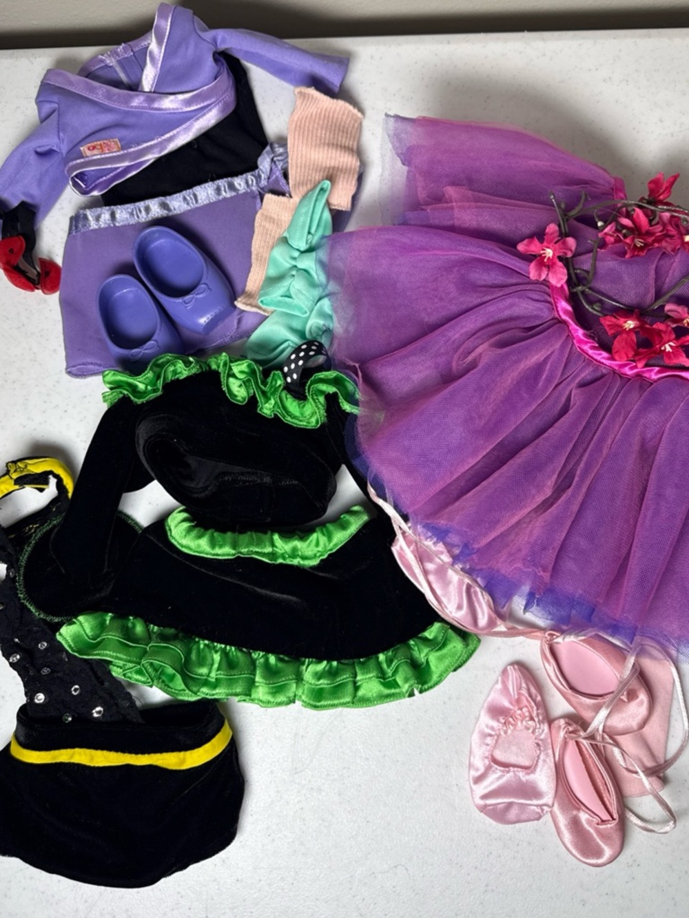 Our Generation Dance Clothes Costumes Leotard Tutu  Ballet Shoe Lot